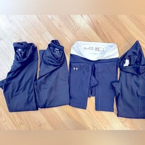 Navy blue leggings and joggers size S gap under armour old navy Uniqlo